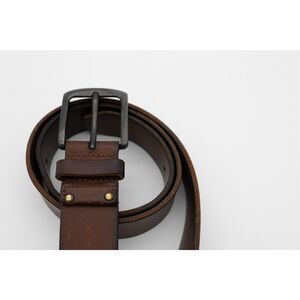 Levi’s Men’s Leather Belt Brown Distressed Silver Buckle Casual Workwear 49”